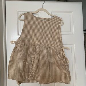 Olive clothing (UK brand) gingham vest / top